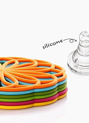 ME.FAN Silicone Trivet Mat - Kitchen Hot Pads for Pots & Dish - Insulated Teapot Trivet - Flexible, Durable, Non-Slip Large Coasters 3 Set Yellow