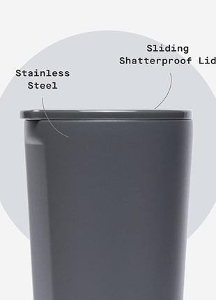 Corkcicle Classic Tumbler - Keeps Drinks Cold for 9 Hours & Hot for 3 - Triple-Insulated Stainless Steel - Holiday Tumbler Gift - 24 oz - Flint