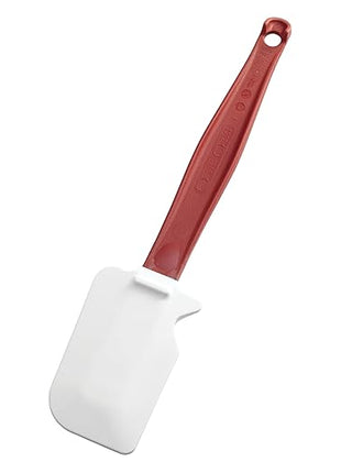 Rubbermaid Commercial Products High Heat Resistant Silicone Heavy Duty Spatula/Food Scraper 9.5-Inch 500°F Heat Resistant Red Handle for Baking/Cooking/Mixing Commercial Dishwasher Safe