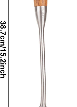 FJNATINH Metal Spatula,Wok Utensil Wok Spatulas for Kitchen Use Cooking Utensils Spatula for Cooking,Wooden Handle