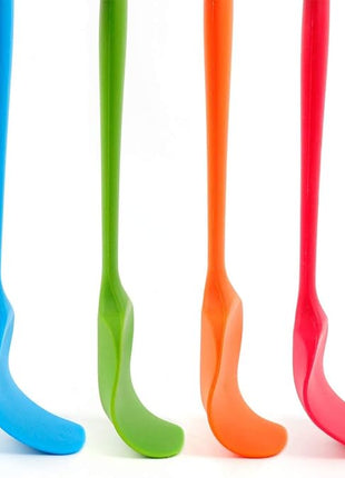 Food Grade Silicone Spatula Set Heat Resistant Small Rubber Spatulas,4 piece Silicone Spoonula Spatula Non-stick Baking Curved Spatulas Multicolor(21.7cm/8.56inch)