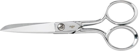Gingher 5" Fabric Scissors, Premium Forged Steel Fabric Shears, Sharp Knife Edge Sewing Scissors for Cutting Cloth with Protective Sheath, Ambidextrous Design