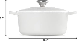 Le Creuset Enameled Cast Iron Signature Round Dutch Oven, 4.5 qt., White