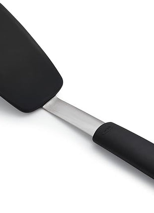 OXO Good Grips Small Silicone Flexible Turner Black & Good Grips Silicone Flexible Omelet Turner