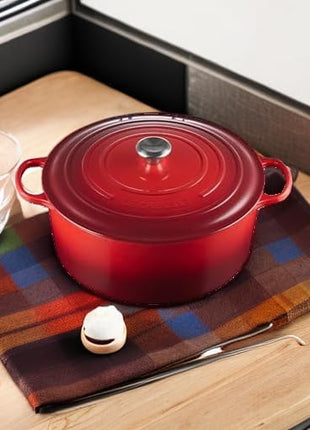 Le Creuset Enameled Cast Iron Signature Round Dutch Oven, 13.25 qt., Cerise