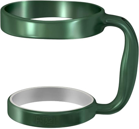 F-32 Handle - 19 COLORS - 30oz Size - Compatible with 30 oz YETI and 30 oz. OZARK TRAIL Tumbler Travel Mug - BPA FREE (30OZ, HUNTER GREEN, 1 Count (Pack of 1))