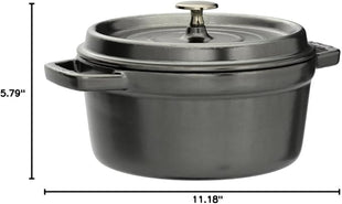 STAUB 40509-307-0 Cocotte Round 22cm Graphite grey