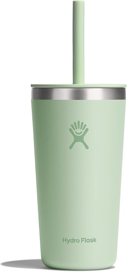 Hydro Flask All Around Tumbler Straw Lid, Insulated Travel Mug, Stainless Steel Coffee Cup 20 Oz Aloe