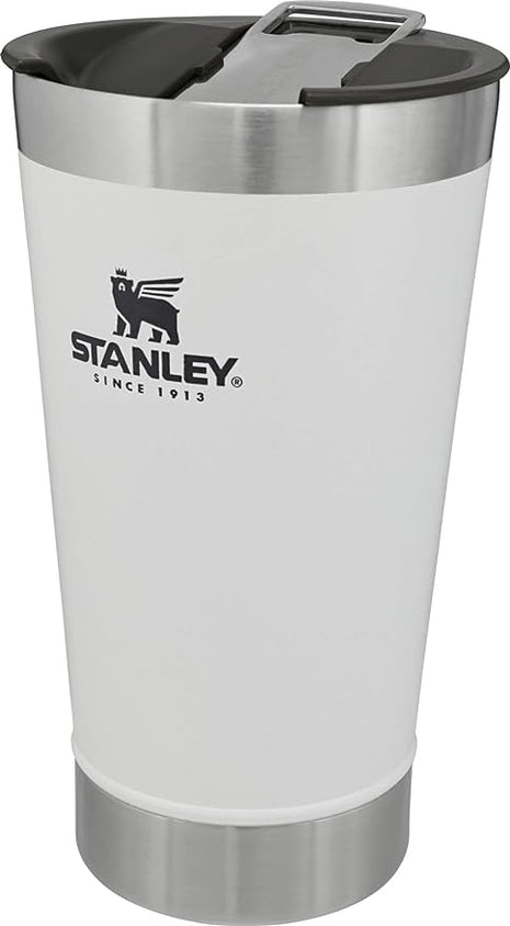 STANLEY Stay-Chill Beer Pint 16 oz | Wide Mouth Lid | Built-In Bottle Opener | Beer Tumbler Cup | Insulated Stainless Steel Pint Glass | BPA-Free | Polar