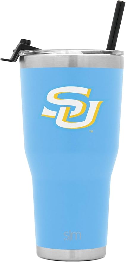 Simple Modern Officially Licensed Collegiate Southern Jaguars Tumbler with Straw and Flip Lid | Insulated Stainless Steel 30oz Thermos | Cruiser Collection | Southern University