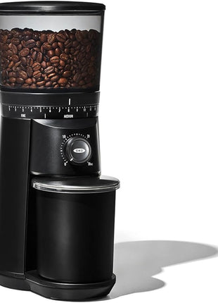 OXO Brew Conical Burr Grinder - Matte Black, Stainless Steel Burrs, One-Touch Automatic Smart Grind