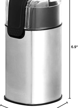 Amazon Basics Electric Coffee Grinder, Coffee Bean and Spice Grinder, With Heavy-Duty Stainless Steel Grind Blades