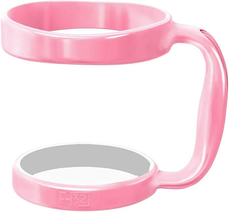 F-32 Handle - 19 COLORS - 30oz Size - Compatible with 30 oz YETI and 30 oz. OZARK TRAIL Tumbler Travel Mug (30OZ, PRETTY PINK)