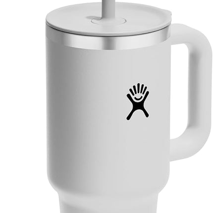 Hydro Flask 32 Oz Travel Tumbler with Handle, Lid and Straw - Insulated Stainless Steel in 32 Oz White