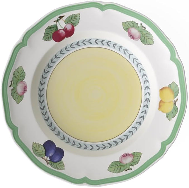 Villeroy & Boch French Garden Fleurence Rim Soup, 9 in, Premium Porcelain, White/Multicolored