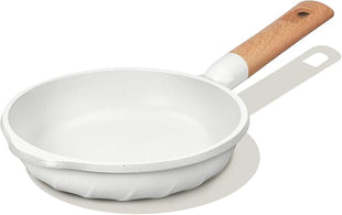 COOKLOVER Nonstick Frying Pan 100% PFOA Free Cookware Induction Skillet Stir Fry Pan (White, 7.9 inch)