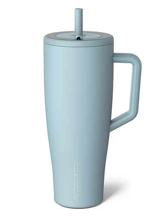 BrüMate Era 40 oz Tumbler with Handle and Straw | 100% Leakproof Insulated Water Bottle Tumbler with Lid and Flexible SoftSip Straw | Made of Stainless Steel | Cup Holder Friendly | 40oz (Mist)