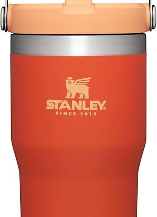 Stanley IceFlow Flip Straw Tumbler with Handle 20 oz | Twist On Lid and Flip Up Straw | Leak Resistant Water Bottle | Insulated Stainless Steel |BPA-Free | Tigerlily