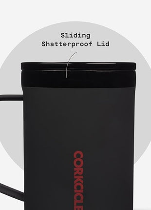 Corkcicle Classic Coffee Mug - Triple Insulated Stainless Steel for Travel - Shatter-Proof Lid - Keeps Drink Hot Over 3 Hours - Holiday Mug Gift - Great for Gifting Warmth - 16 oz - Darth Vader