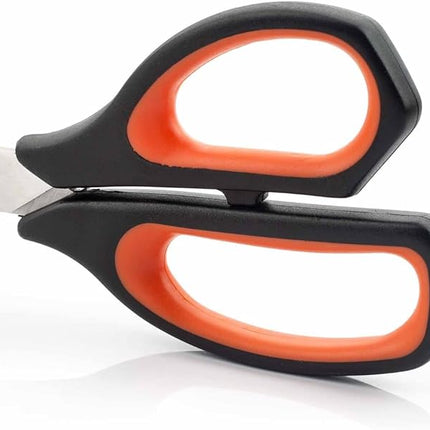 Arcos Kitchen Scissors 8 Inch Stainless Steel. Scissors for Meat Use. Polypropylene Handle and 235 mm Blade. Series Prochef. Black and Red Color