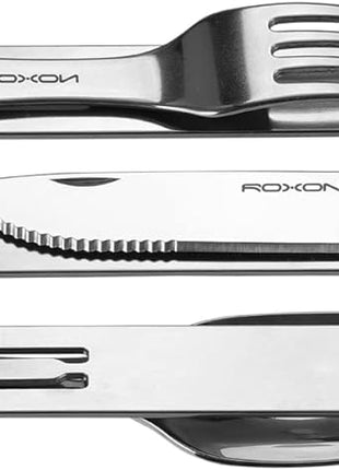 ROXON C1 3 IN 1 Camping Utensils Detachable Cutlery Knife Spoon Fork for Outdoor Camping Hiking