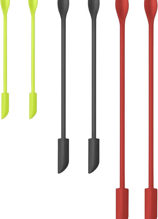 Silicone Spatula Set (6Pcs) - Mini Scraper Tool for Beauty & Food - Reach Every Last Drop, Multi-Size Spatulas for Makeup Jars, Lotion Bottles & Kitchen Containers