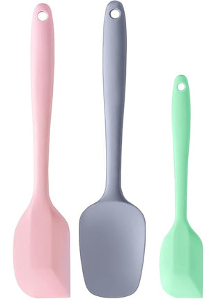 5 Piece Multicolor Silicone Spatula Set, Heat Resistant Rubber Spatulas Set, Silicone Kitchen Utensils Set Dishwasher Safe for Nonstick Cookware Baking Cooking