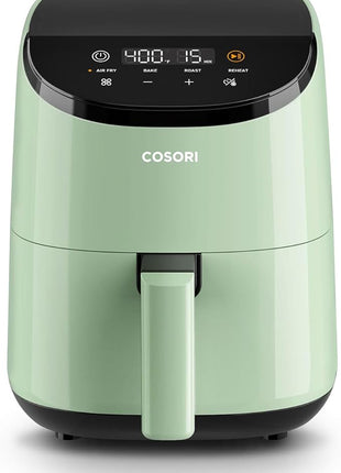 COSORI Air Fryer 2.1 Qt, 4-in-1 Small Mini Airfryer, Bake, Roast, Reheat, 97% Less Oil, Compact & Quiet, Nonstick & Dishwasher Safe Basket, 30 In-App Recipes with Nutrition Facts, Auto-Shut Off, Green