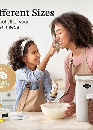 Chef's Path Ultra Large - 48 Pack Food Storage Containers | Kitchen and Pantry Organization Canisters for Cereal, Dry Food, Flour and Sugar, BPA Free, Includes 24 Labels