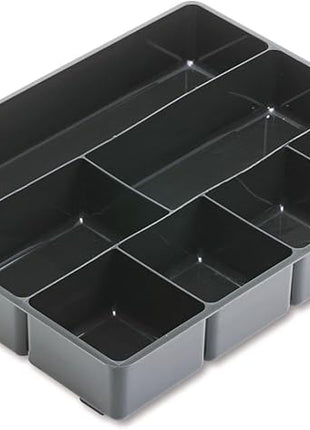 Rubbermaid Extra Deep Desk Drawer Director Tray, Plastic, 11.875 x 15 x 2.5 Inches, Black