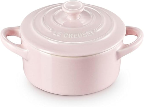 Le Creuset Stoneware Mini Round Cocotte, 8 oz., Chiffon Pink
