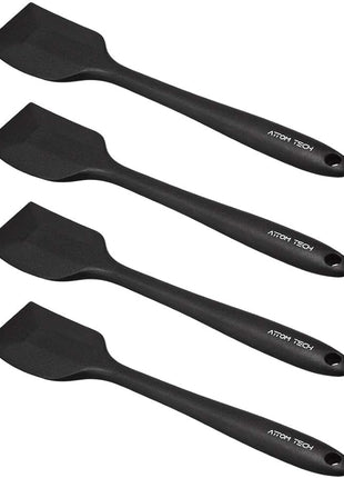 8 Inch Silicone Spatula Set, Food Grade High Temperature and Heat Resistant Spatulas, Dish-wash Safe, Rubber Kitchen Spatulas, Non-stick(Set of 4)
