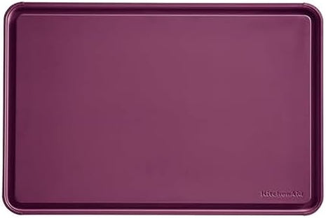 KitchenAid Classic Plastic Cutting Board with Perimeter Trench and Non Slip Edges, Dishwasher Safe, 12 x 18 inch, Beetroot