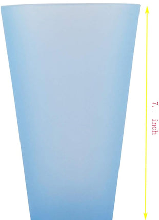 Reusable Plastic Cups 32 oz - Large Cups Dishwasher Safe - BPA Free Plastic Tumblers Drinking Glasses set of 12 - Unbreakable Big Cup for Kitchen Party Camping Outdoor