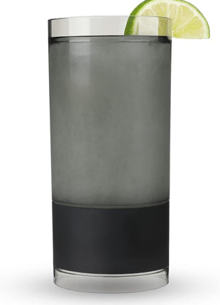 HOST Highball Cocktail Freeze Tumbler, Frozen Cocktail Glass, Double Walled Insulated Iced Coffee Tumbler, BPA Free Drink Cooler, 10 oz., Black