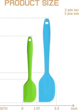 Silicone Spatula 11 inch and 8.3 inch Heat Resistant Rubber Spatulas Cooking Utensil Set Non-Stick Flexible Rubber Baking Spatulas for Cake/Cream/Pastry/Butter/Batter Mixing/Cooking