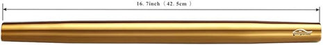 Berglander Gold Rolling Pin, 16.7 Inches Stainless Steel Matte Finish With Gold Titanium Plating Rolling Pin For Baking, Pizza, Dough, Pie, Cookie, Essential Kitchen Utensil Gift Ideas For Bakers.