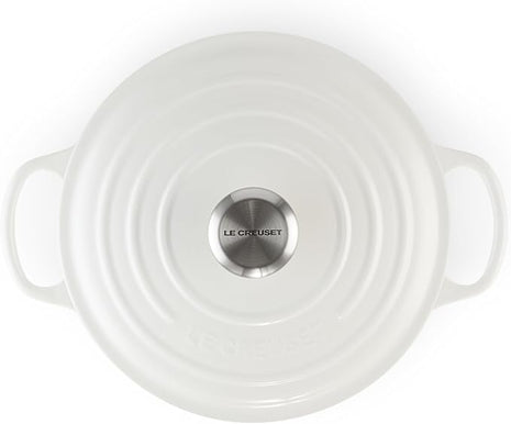 Le Creuset Enameled Cast Iron Signature Round Dutch Oven, 4.5 qt., White