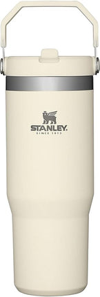 STANLEY IceFlow Flip Straw Tumbler with Handle 30 oz | Twist On Lid and Flip Up Straw | Leak Resistant Water Bottle | Insulated Stainless Steel |BPA-Free | Citron