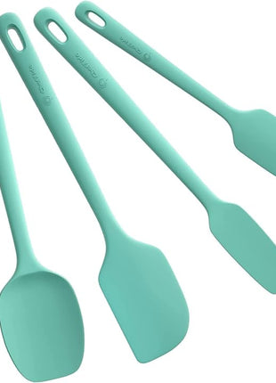 4 Pieces Silicone Spatula Set, Food Grade Rubber Spatula, Upgrade Strong Handle with Ergonomic Grip, Heat Resistant for Nonstick Cookware, Cooking