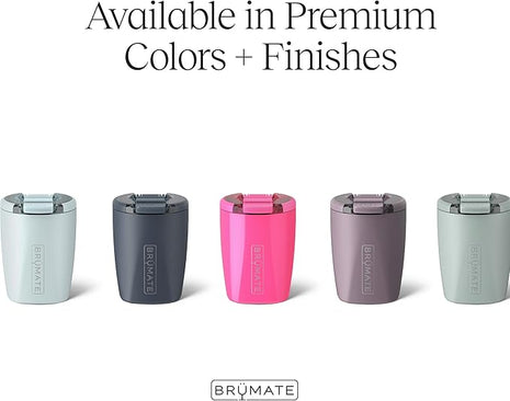 BrüMate Rocks 100% Leak-Proof 12oz Insulated Lowball Cocktail & Whiskey Tumbler - Double Wall Vacuum Stainless Steel - Camping, Travel Tumbler & Cocktail Glass (Blue Agave)