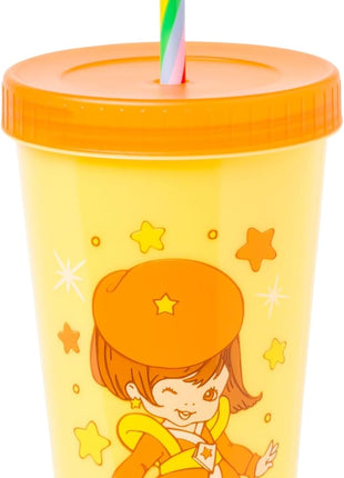 Silver Buffalo Rainbow Brite 4 pack Color Change Plastic Tumbler Set Featuring Rainbow Brite, Patty O’Green, La La Orange, and Shy Violet, 24 Ounces