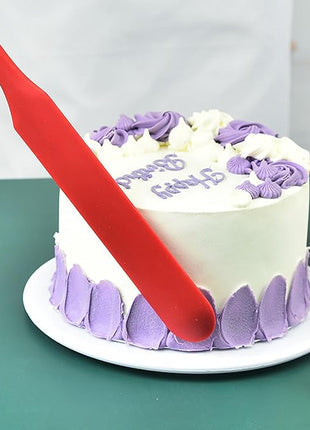 Silicone Skinny Spatula Scraper for Jars - Long Handle Sourdough Spatula (3 Pcs)