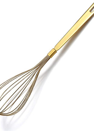 Gold Whisk, Berglander Whisk For Cooking With Titanium Gold Plating, Stainless Steel Balloon Whisk, Sturdy Kitchen Wire Whisk Set for Cooking, Baking, Blending, Beating, Dishwasher Safe, Easy to Clean