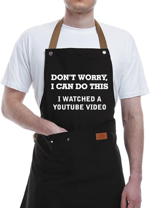 REHAVE Funny Gift for Men, Women, Dad, Anniversary, Christmas Gifts for Husband, Boyfriend, Brother, Uncle, Unique Birthday Grilling Gift, Father's Day Gifts from Daughter Son – BBQ Cooking Chef Apron