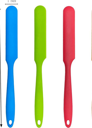 zYoung 4 Pcs Silicone Spatula Set Heat Resistant Cake Cream Butter Spatulas Mixing Batter Scraper Non-Stick Flexible Baking Cooking Tool