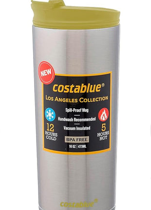 Travel Coffee Mug - 16 Oz. Stainless Steel Insulated Coffee Mug, Leak Proof Tumbler w/Dishwasher Safe Lid, Double Wall Travel Coffee Cup, Reusable Insulated Tumbler for Hot & Cold Beverages…