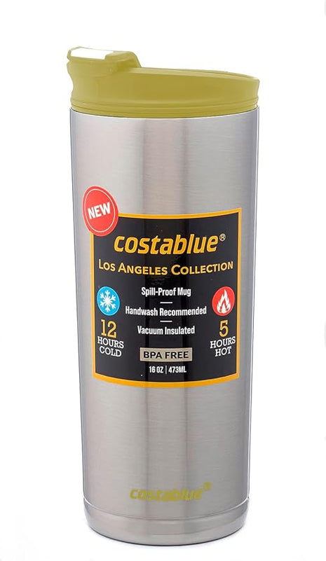 Travel Coffee Mug - 16 Oz. Stainless Steel Insulated Coffee Mug, Leak Proof Tumbler w/Dishwasher Safe Lid, Double Wall Travel Coffee Cup, Reusable Insulated Tumbler for Hot & Cold Beverages…