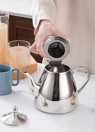 SANQIAHOME Stainless Steel Teapot with Infuser 1200ml