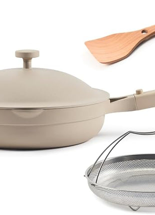Our Place Always Pan 2.0-10.5” (2.6 Qt) Nonstick, Toxin-Free Ceramic Cookware | Patented 10-in-1 Aluminum Frying & Sauté Pan | Safe for Oven, Induction & All Cooktops up to 450°F | Steam